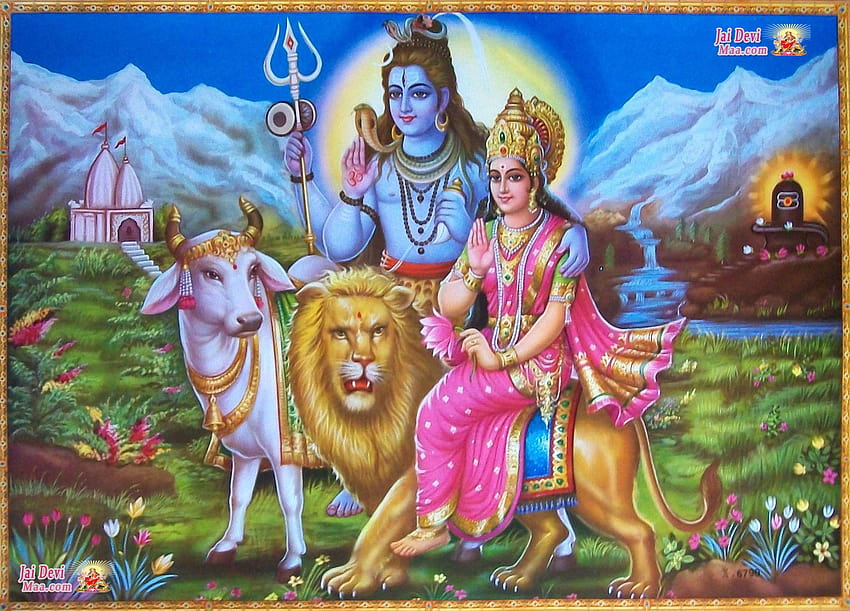 Goddess Parvati Lord Shiva, shiva cartoon HD wallpaper | Pxfuel