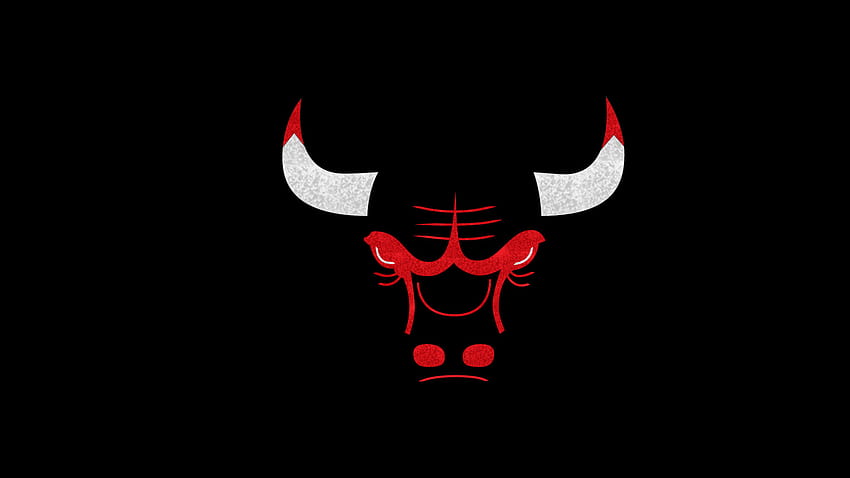 4 Chicago Bulls, logotipo dos touros negros papel de parede HD
