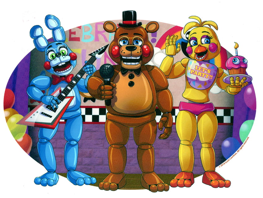 Five Nights at Freddy's Cupcake- oder Keksaufsatz mit essbarem Zuckerguss HD-Hintergrundbild
