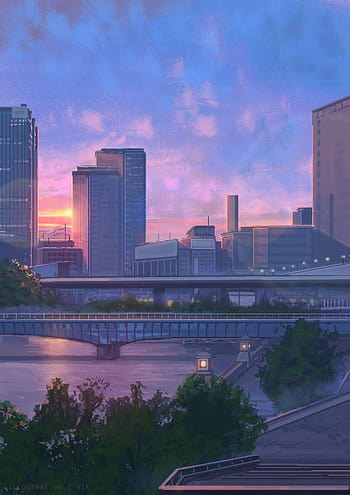 Page 2 | anime city pink HD wallpapers | Pxfuel