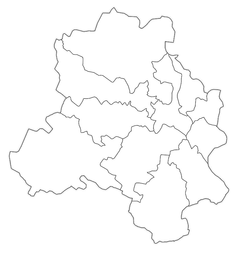 Контурна карта на Делхи, празна карта на Делхи, карта на Делхи HD тапет за телефон