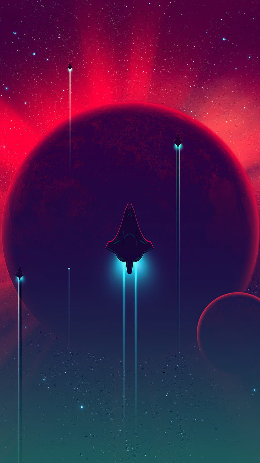 Spaceship Minimalist Sci HD phone wallpaper