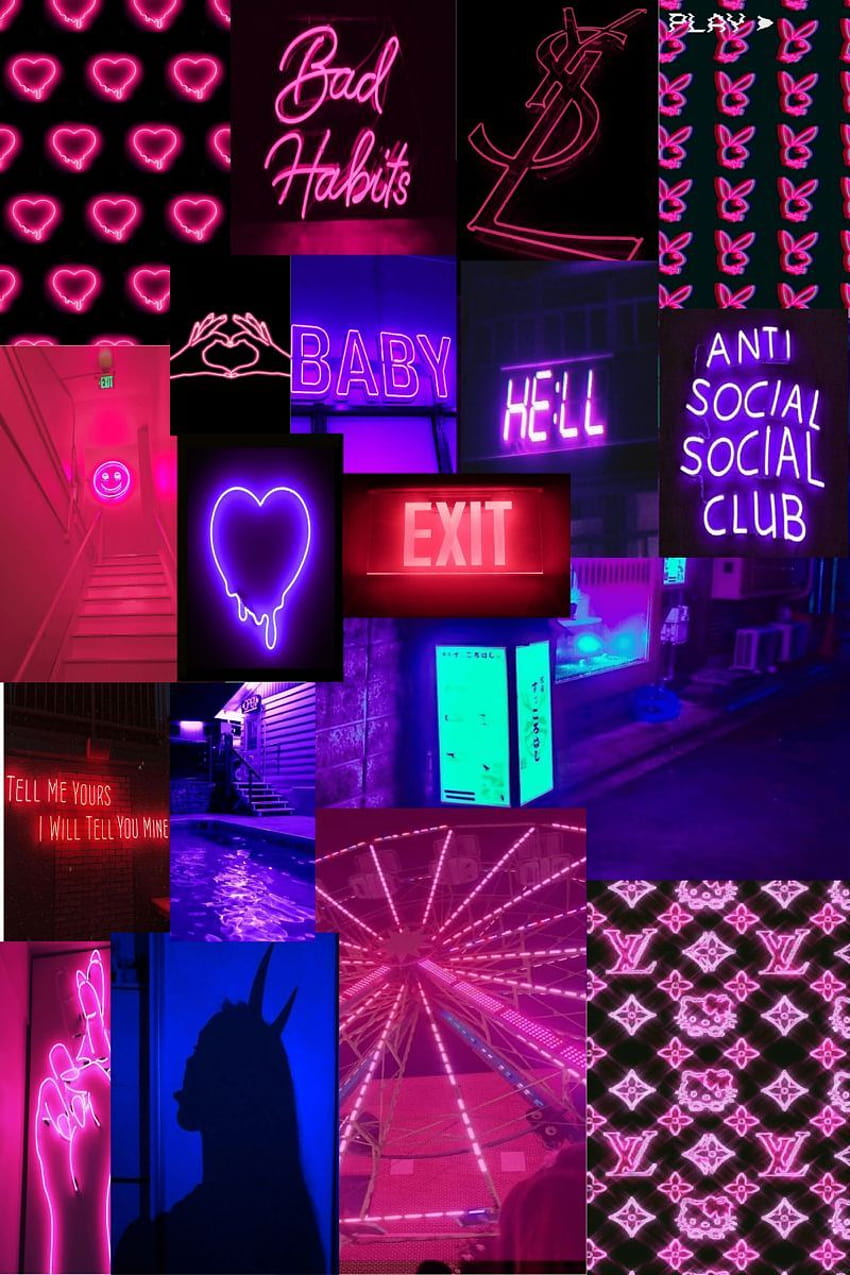Haylee, neon pink grunge aesthetic HD phone wallpaper | Pxfuel