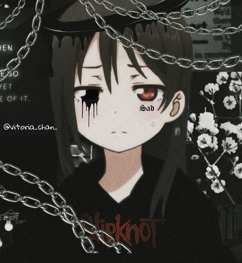 Ästhetisches Anime-Mädchen Emo, süßes Emo-PFP HD-Handy-Hintergrundbild