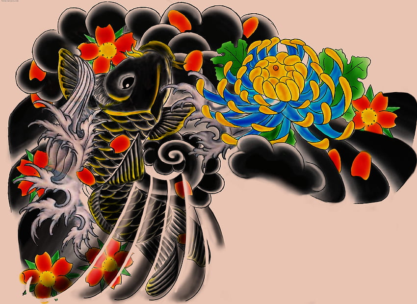 Japanese Snake Tattoo Design Art Concept Backgrounds [4090x2981] für Ihr, Handy & Tablet, japanisches Design HD-Hintergrundbild