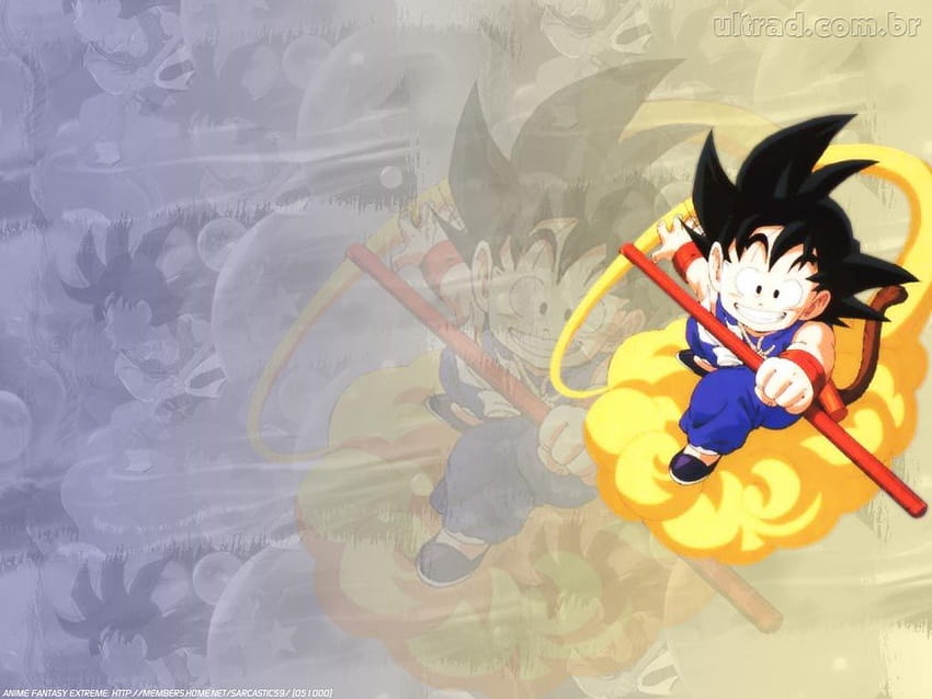 5 Ace Kid Goku ve Flying Nimbus Sticker Poter HD duvar kağıdı