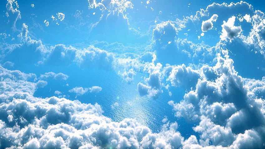 พื้นหลังท้องฟ้าสำหรับงานศพ อาณาจักรเมฆ วอลล์เปเปอร์ HD