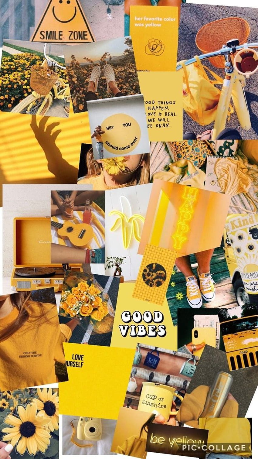 About in collage :v by gcinamon05, yellow collage HD phone wallpaper ...