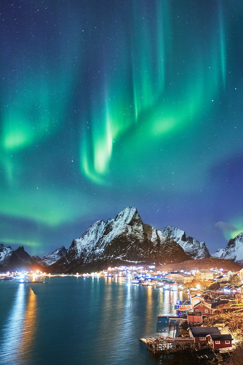 Najlepsze 50 zorzy polarnej, iPhone Aurora Tapeta na telefon HD