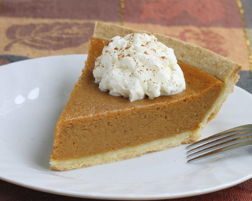 Pie Slice, tarte à la citrouille de Thanksgiving Fond d'écran HD