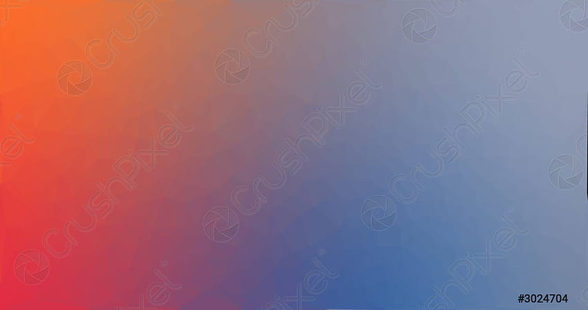 Gradien oranye biru berwarna-warni yang bagus, geometri poli rendah, pola gradien berwarna-warni Wallpaper HD