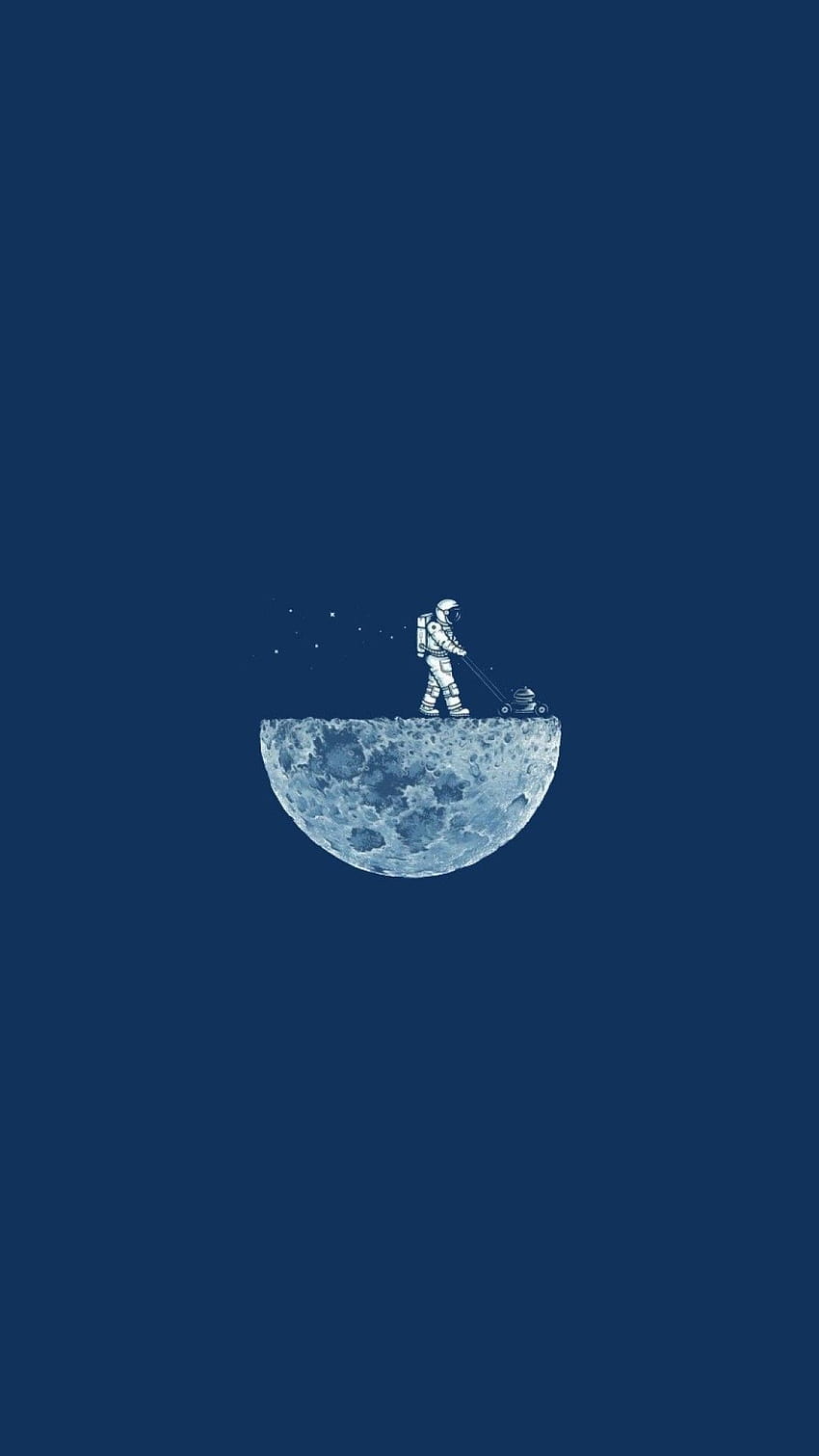 Moon Mow, , Mond, Minimalismus, iPhone, vertikaler Minimalist HD-Handy-Hintergrundbild