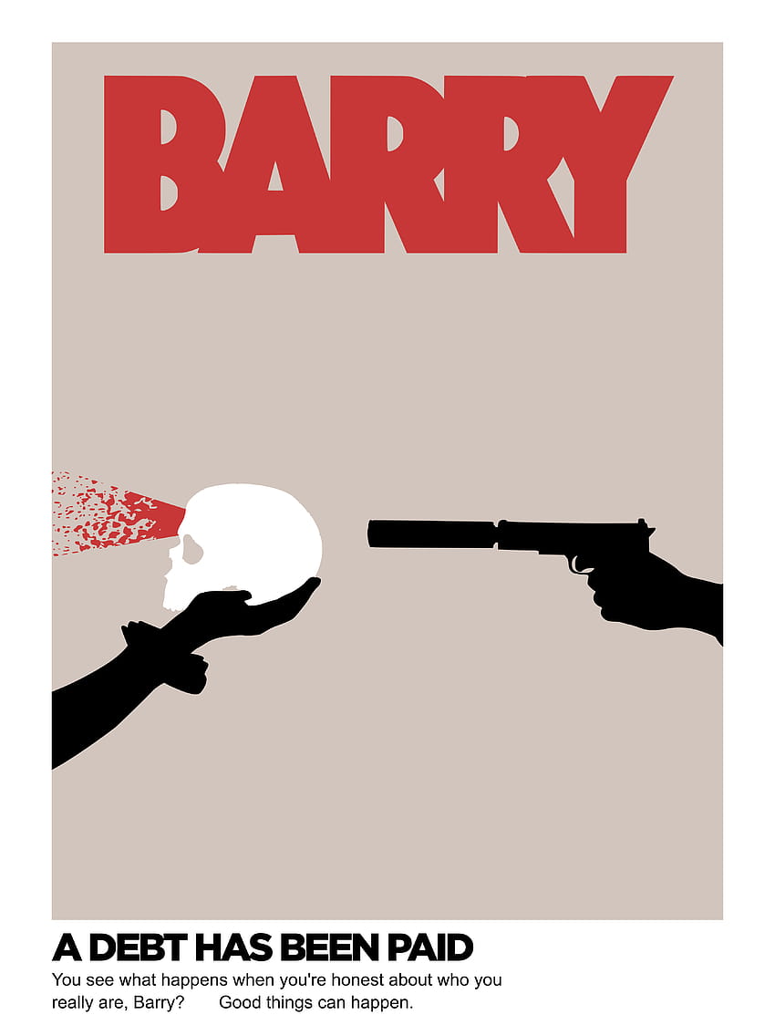 Mi versión minimalista de un póster para BARRY de HBO. …, barry hbo fondo de pantalla del teléfono