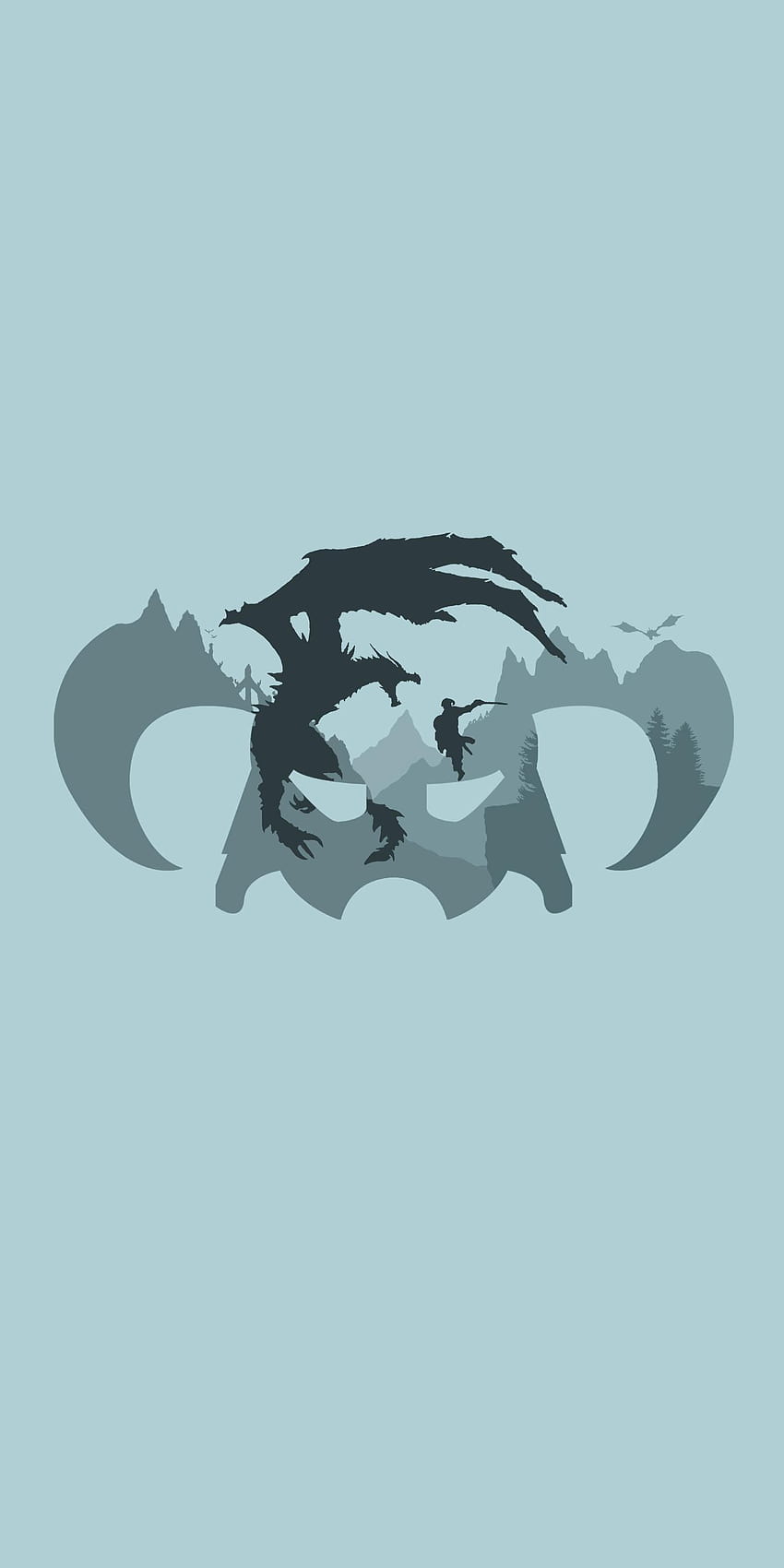 I made this Skyrim for my S8 thought you guys might want, panda skyrim HD phone wallpaper