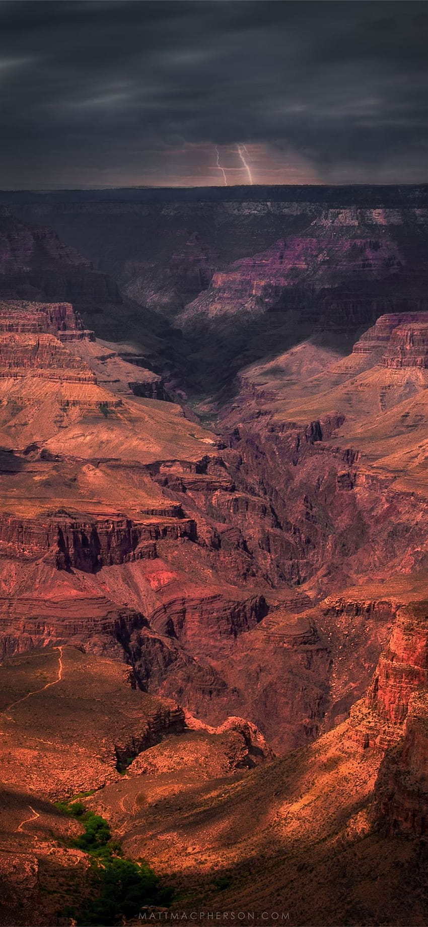 Tempête traversant le Grand Canyon Samsung Gal... iPhone X, esthétique arizona Fond d'écran de téléphone HD