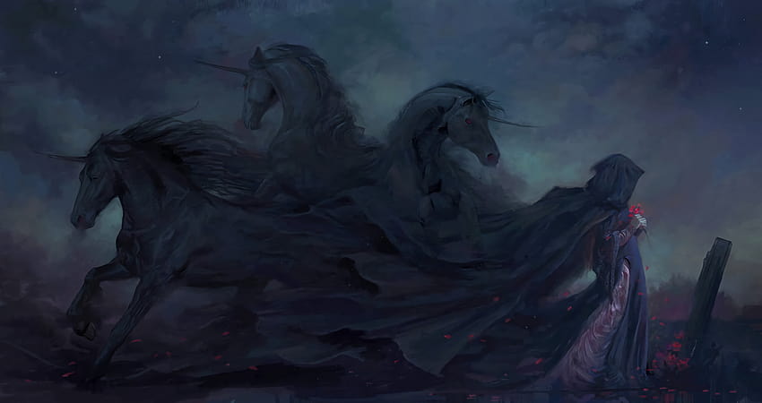Behold the Nightmare and Backgrounds, dark unicorns HD wallpaper