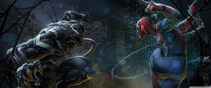 Marvel Comics Spider, venom x spider man HD wallpaper