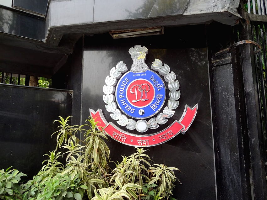 Бездействието на полицията в Делхи насърчава престъпниците, лого на полицията в Делхи HD тапет