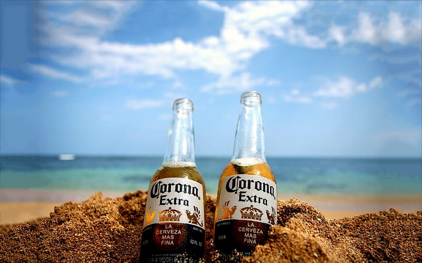 Corona extra beer, corona logo HD wallpaper