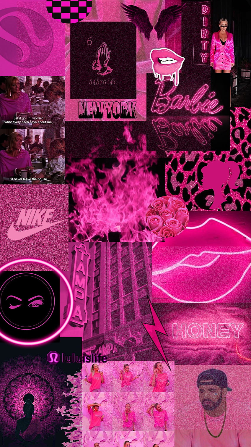 Hot Pink Aesthetic, neon pink aesthetic HD phone wallpaper