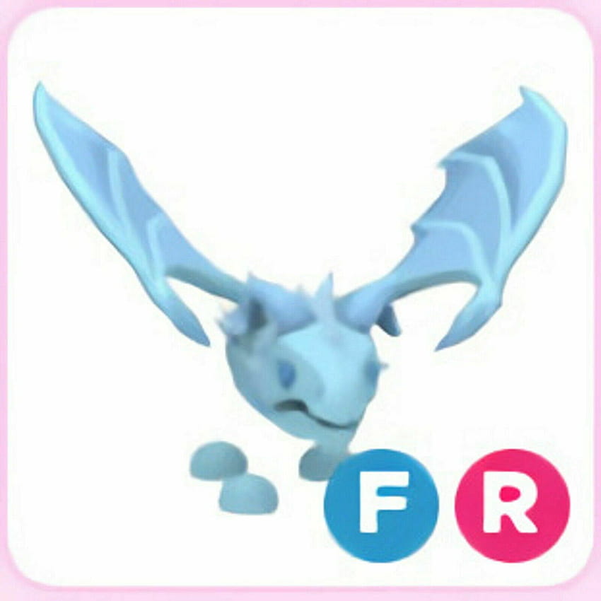 FR Frost Dragon Adopt Me Roblox Game delivery USA digital pet bie dengan pembelian art print Fl…, adopt me frost dragon wallpaper ponsel HD