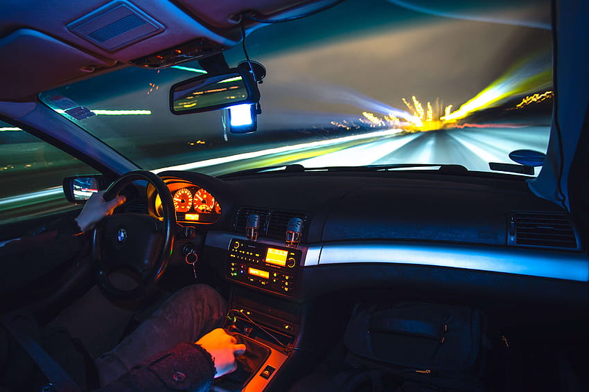 3046054 / desenfoque, automóvil, conducción, luz, movimiento, noche, carretera, conducción nocturna fondo de pantalla