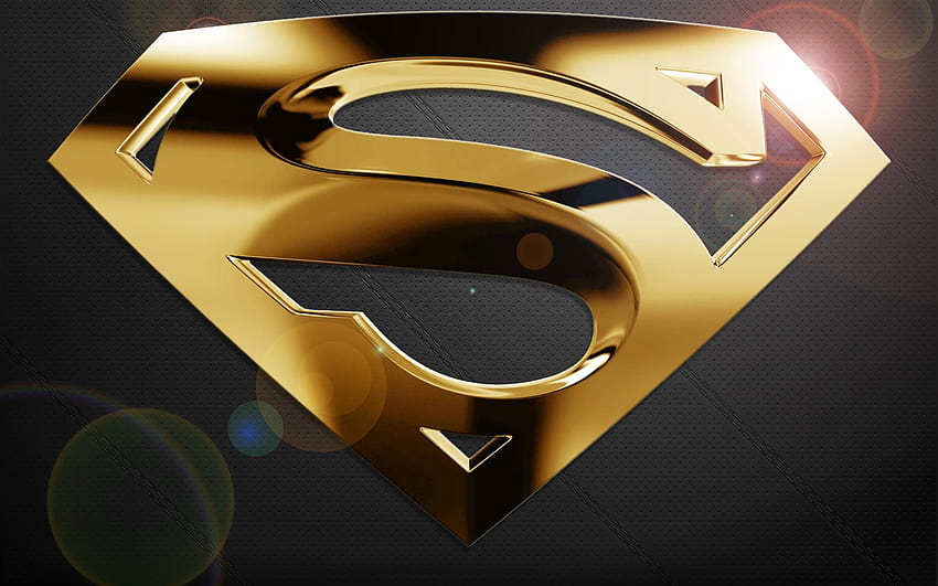 Superman Logo Ipad, logotipos dourados do superman papel de parede HD