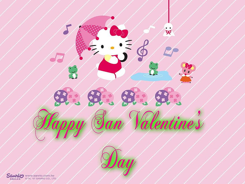 hello kitty san valentine day, valentine kitties HD wallpaper