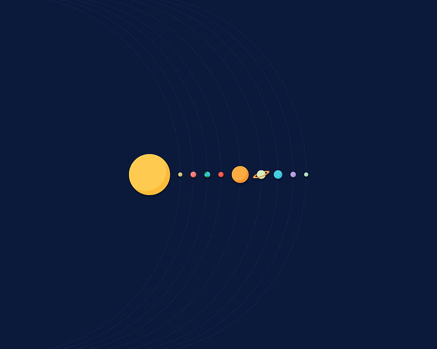 Sistema solar minimalista, sistema solar minimalista fondo de pantalla