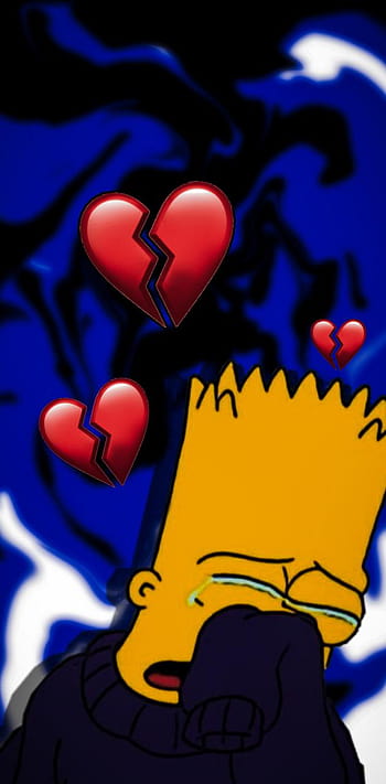 Cartoon Broken Heart Bart Simpson Sad HD phone wallpaper | Pxfuel