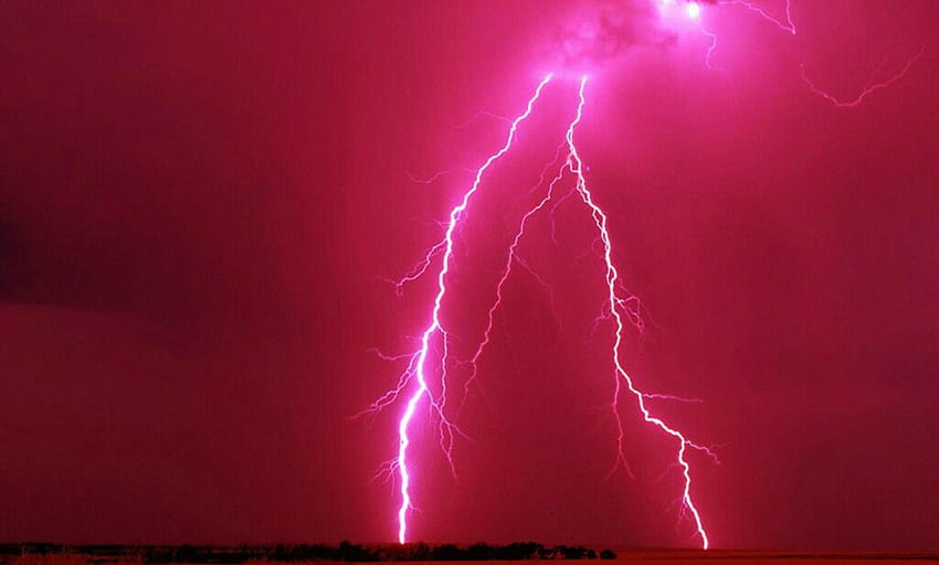 Pink Lightning HD wallpaper