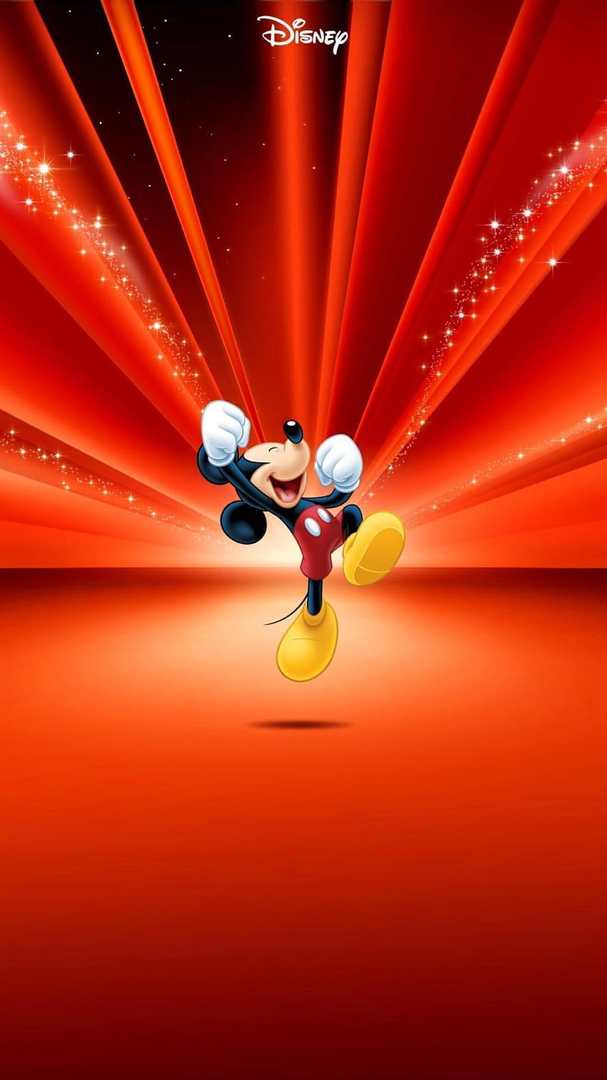 Disney company mickey mouse walt cartoons червени фонове, the walt disney company HD тапет за телефон
