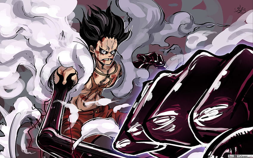 Download Luffy Gear 4 Steam Wallpaper | Wallpapers.com