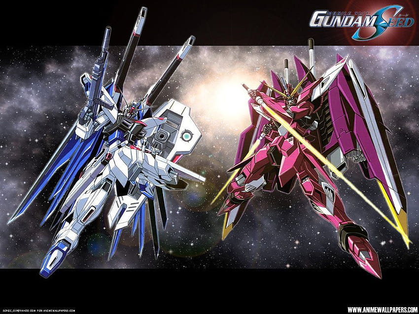dom Gundam and Justice Gundam, gundam justice HD тапет