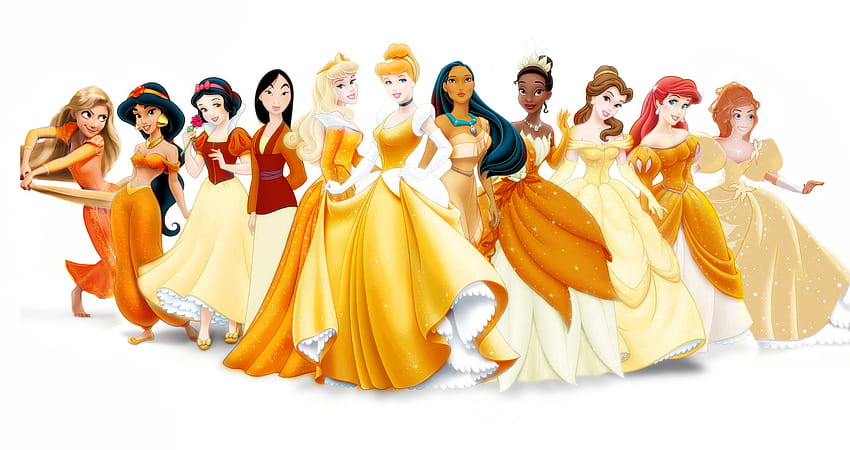 Rapunzel, Giselle, Ariel, disney, Princess, Jasmine, Mulan, Sleeping beauty, Tiana, Belle, Cinderella, Pocahontas, Snow white, Disney Princess, film bagian dalam resolusi 3024x1600, mulan dan rapunzel Wallpaper HD