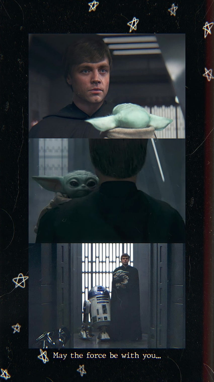 Luke Skywalker y Grogu El mandaloriano, luke skywalker mandalorian iphone fondo de pantalla del teléfono