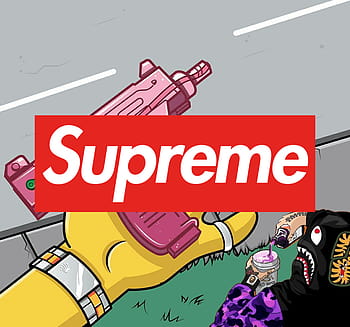 Gucci Clipart Bape - Supreme Wallpaper Bart Simpson, HD Png Download -  791x1027 (#236800) - PinPng