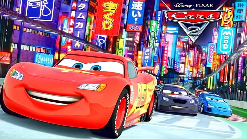 Cartoon Cars Lightning Mcqueen Cars Racing Tow Mater HD wallpaper