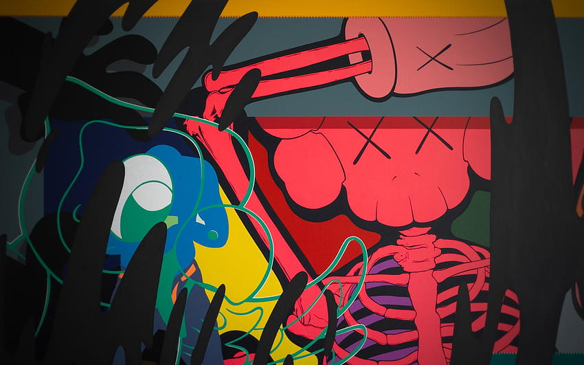 headphones, abstract , vector dark, graffiti, peace, psychedelic music HD wallpaper