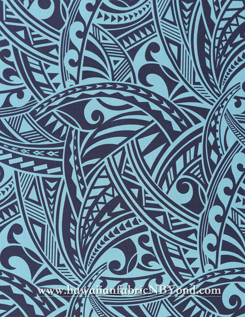 Hawaiian rayon fabric: Polynesian tapa patterns in blue and navy. Check it out at HawaiianFabricNBY… HD phone wallpaper