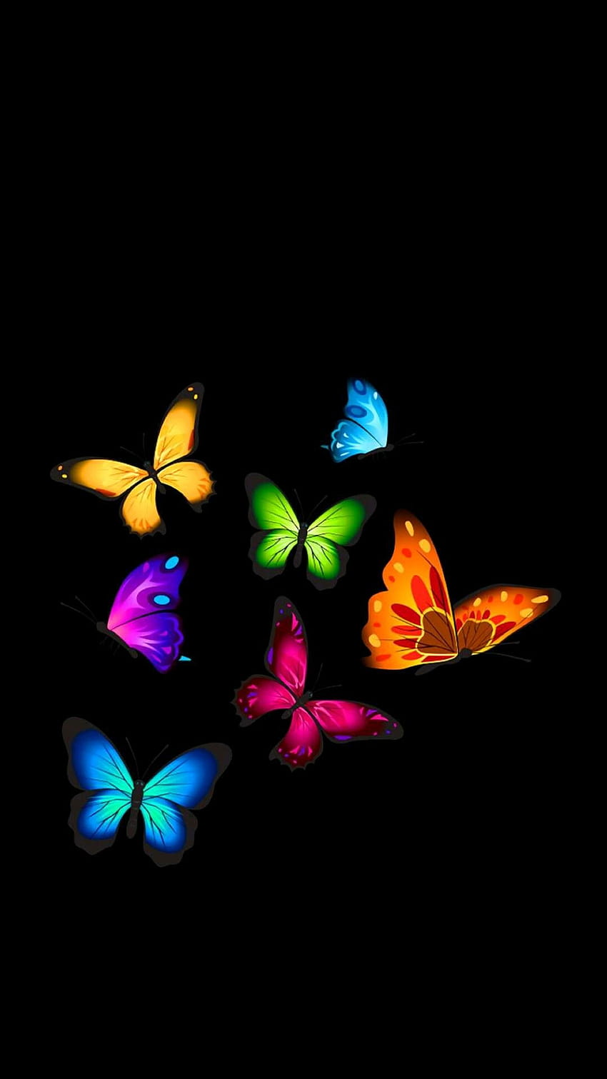 Blu scuro : Dark For Phone Butterfly, farfalla mobile Sfondo del telefono HD