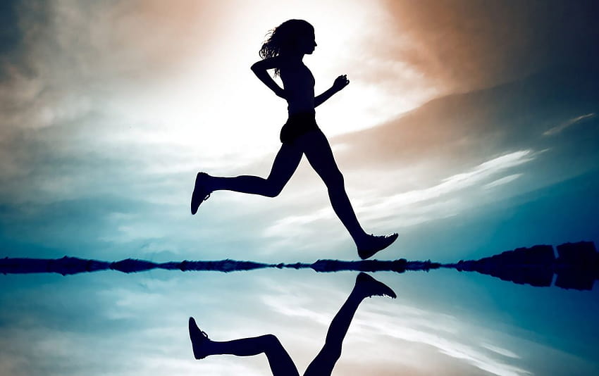 Girl Running HD wallpaper
