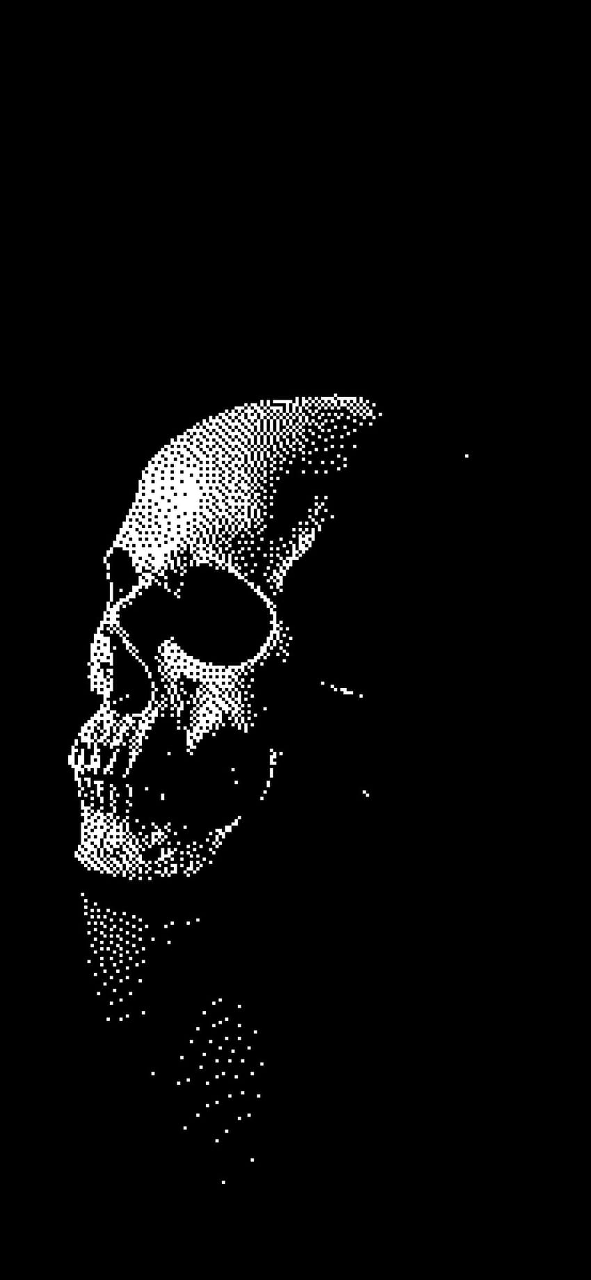 8 bit AMOLED Skull : iphonex HD phone wallpaper