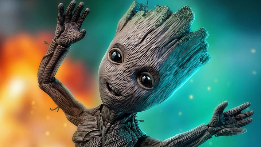 Groot for your or mobile screen and easy to, cute baby groot HD wallpaper