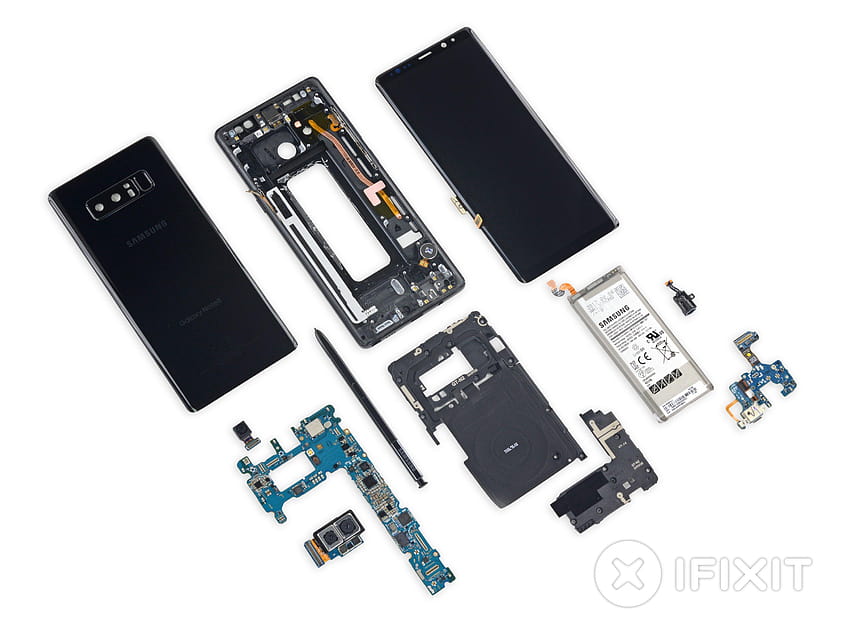 Samsung Galaxy Note8 Teardown, disassembled camera HD wallpaper