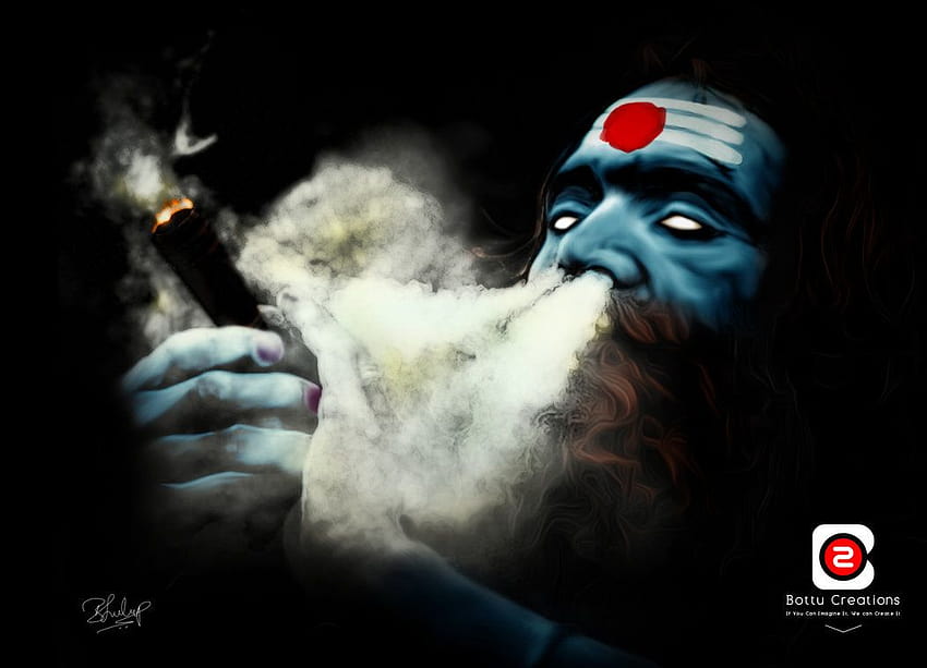 Like My Page and contact me for custom digital portraits or paintings www.facebook&, mahadev smoking HD wallpaper