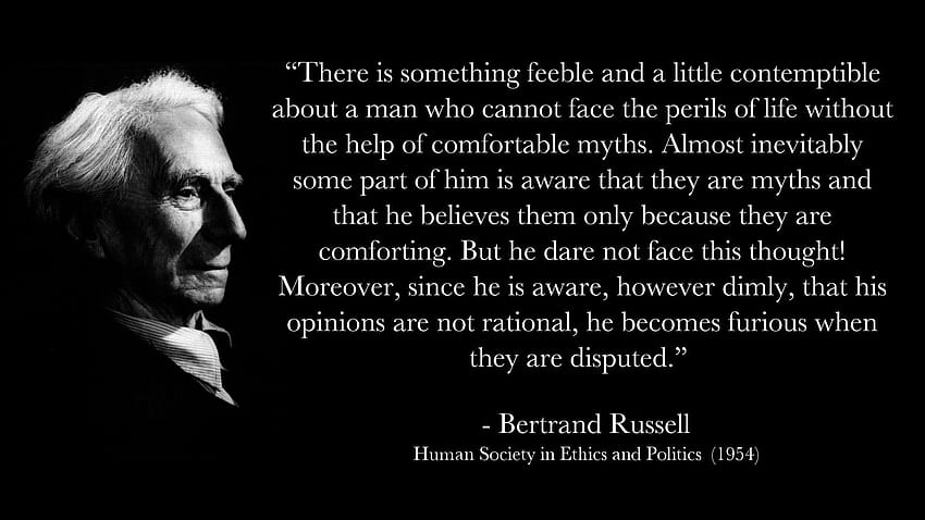 Bertrand Russell cytuje wiarę. CytatyGram Tapeta HD