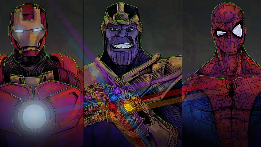 Iron Man Thanos Spiderman, hombre de hierro contra thanos fondo de pantalla  | Pxfuel