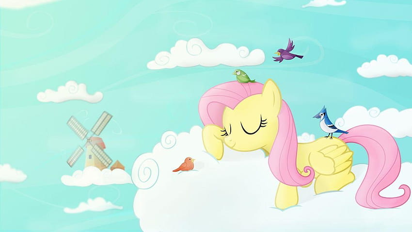 雲が眠っている Fluttershy ポニー My Little Pony: Friendship, my little pony fluttershy 高画質の壁紙