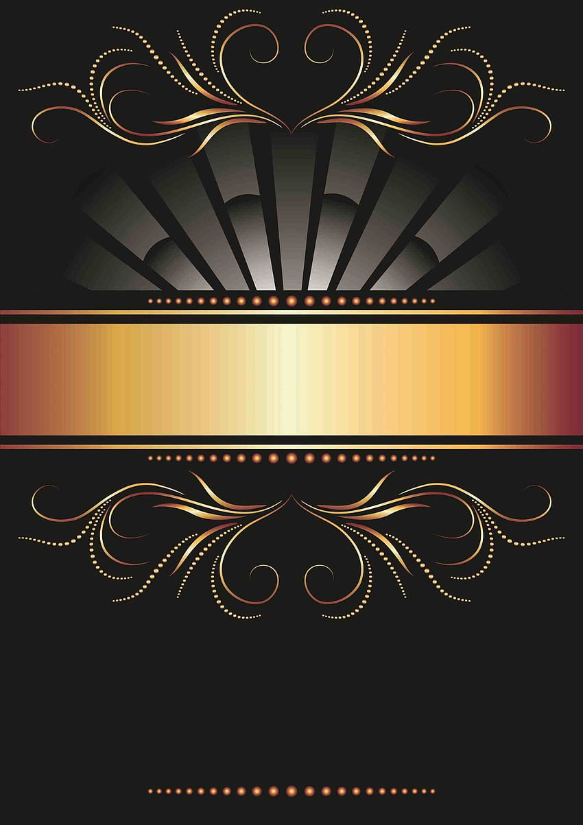 Royal Black Golden Backgrounds Vector Backgrounds Pattern, black gold background vector HD phone wallpaper